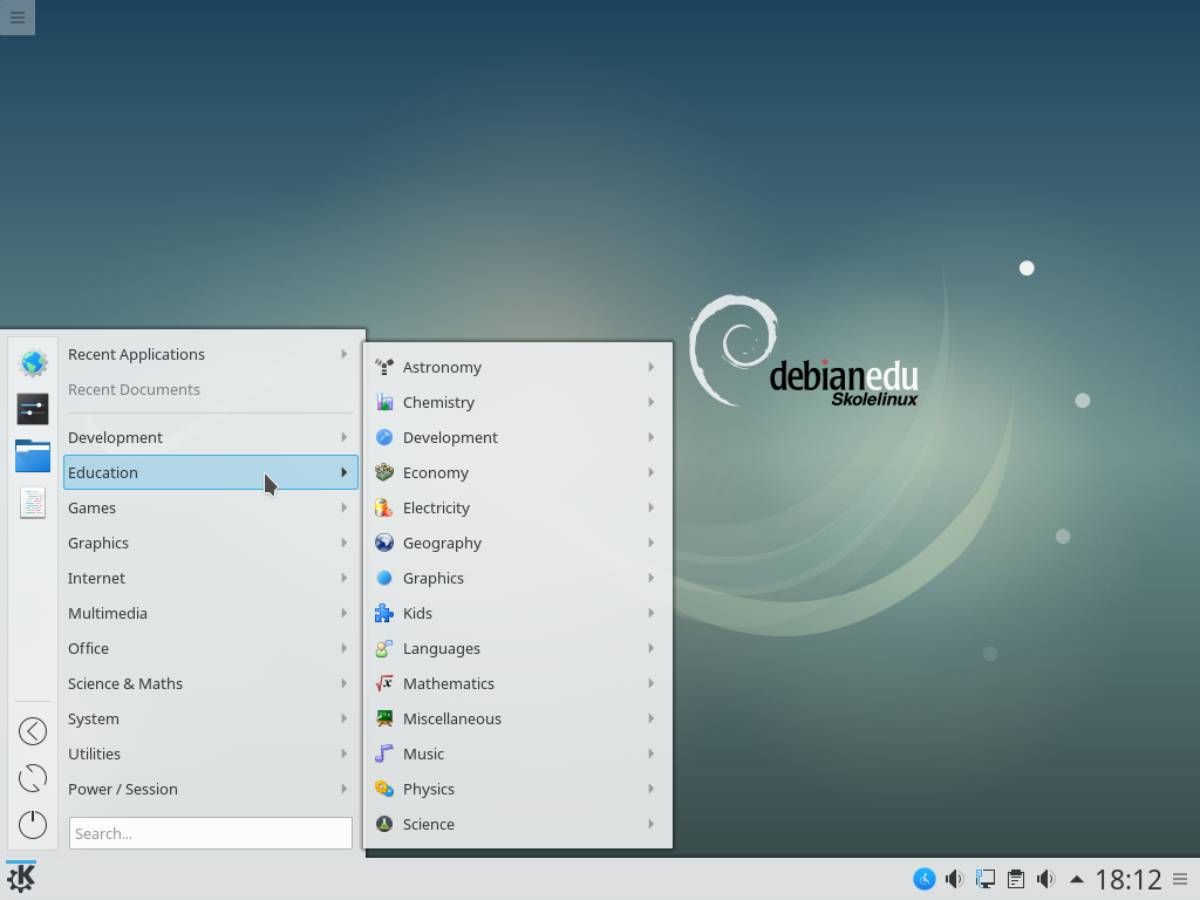 DebianEdu desktop screenshot