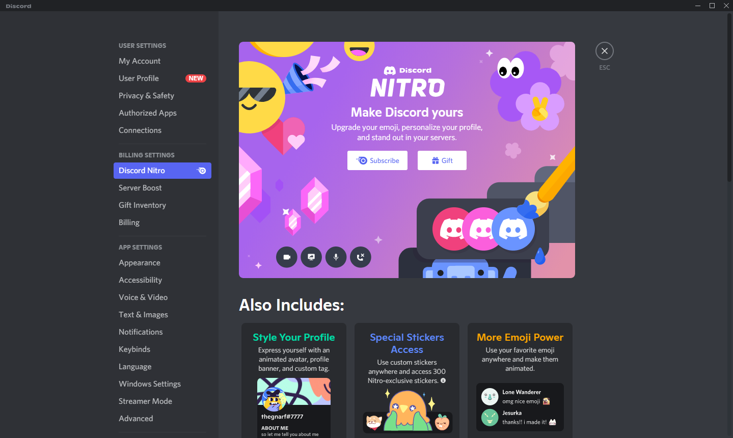 Discord Nitro Offer In Discord User Settings