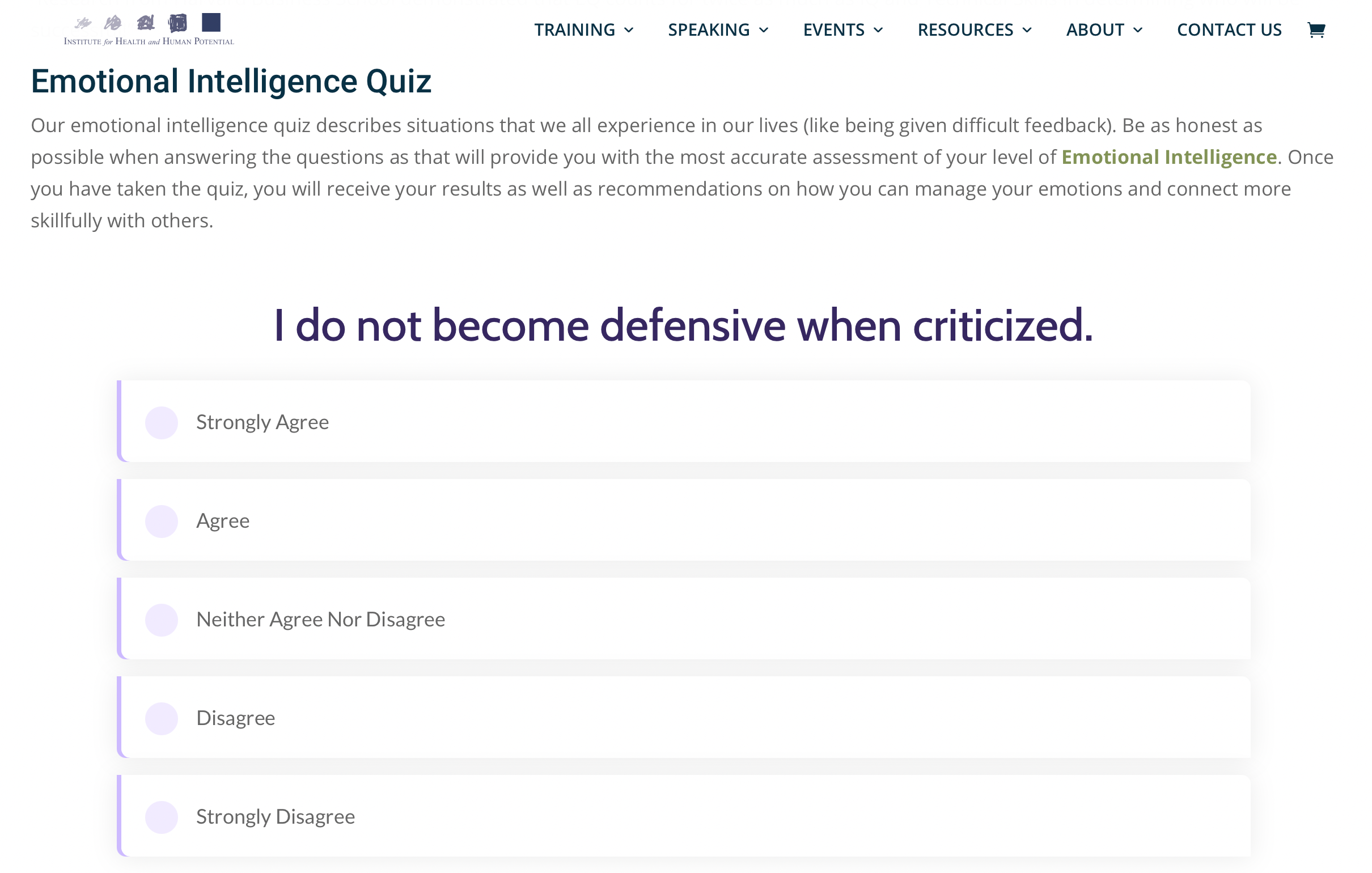 Emotional Intelligence Quiz