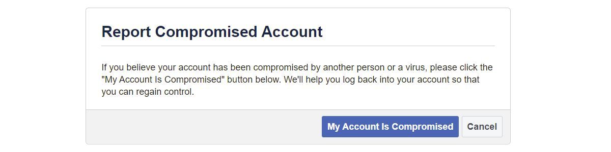 facebook report compromised login 1password