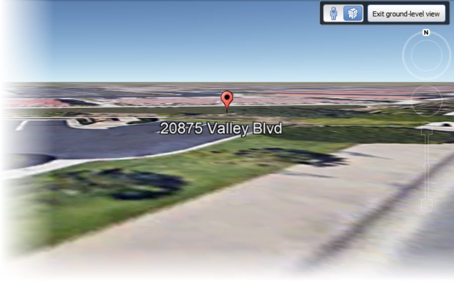 Exit ground level view button on Google Earth