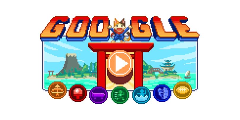 Google's new doodle for the Tokyo 2020 Olympics.