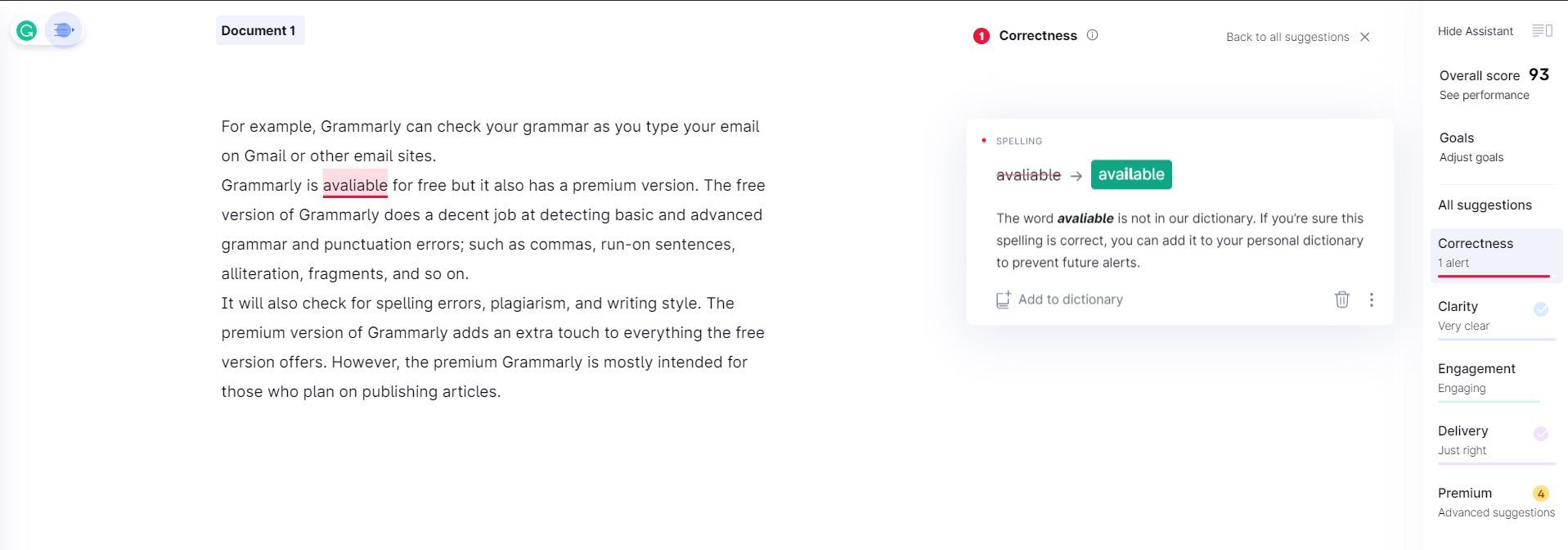 grammarly example
