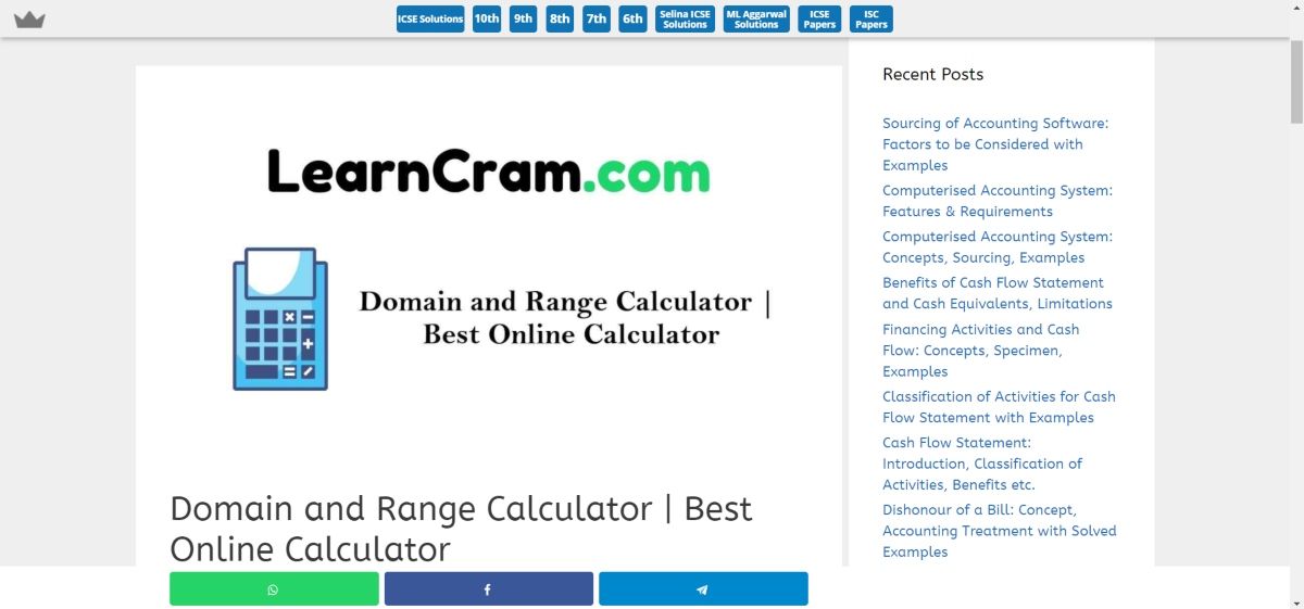 visual domain and range calculator