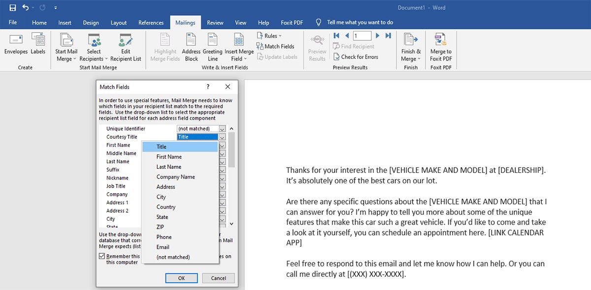 So erstellen Sie einen Seriendruck in Word - Mail Merge Word 13