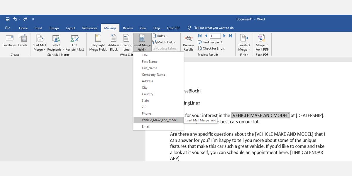 So erstellen Sie einen Seriendruck in Word - Mail Merge Word 17 01