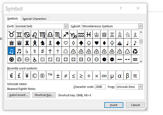 How to Insert Music Symbols in Microsoft Word and Excel