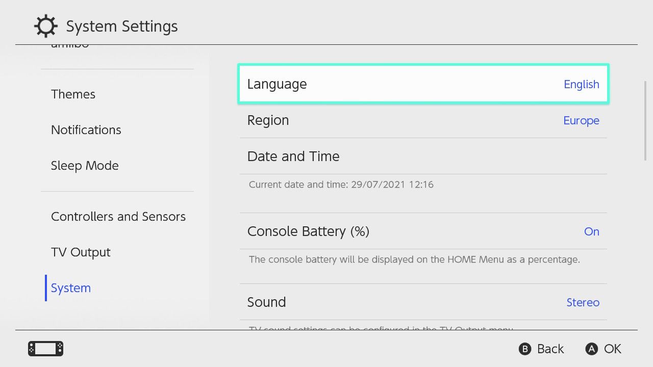 Nintendo Switch Language English 2 - Come cambiare la lingua del tuo Nintendo Switch