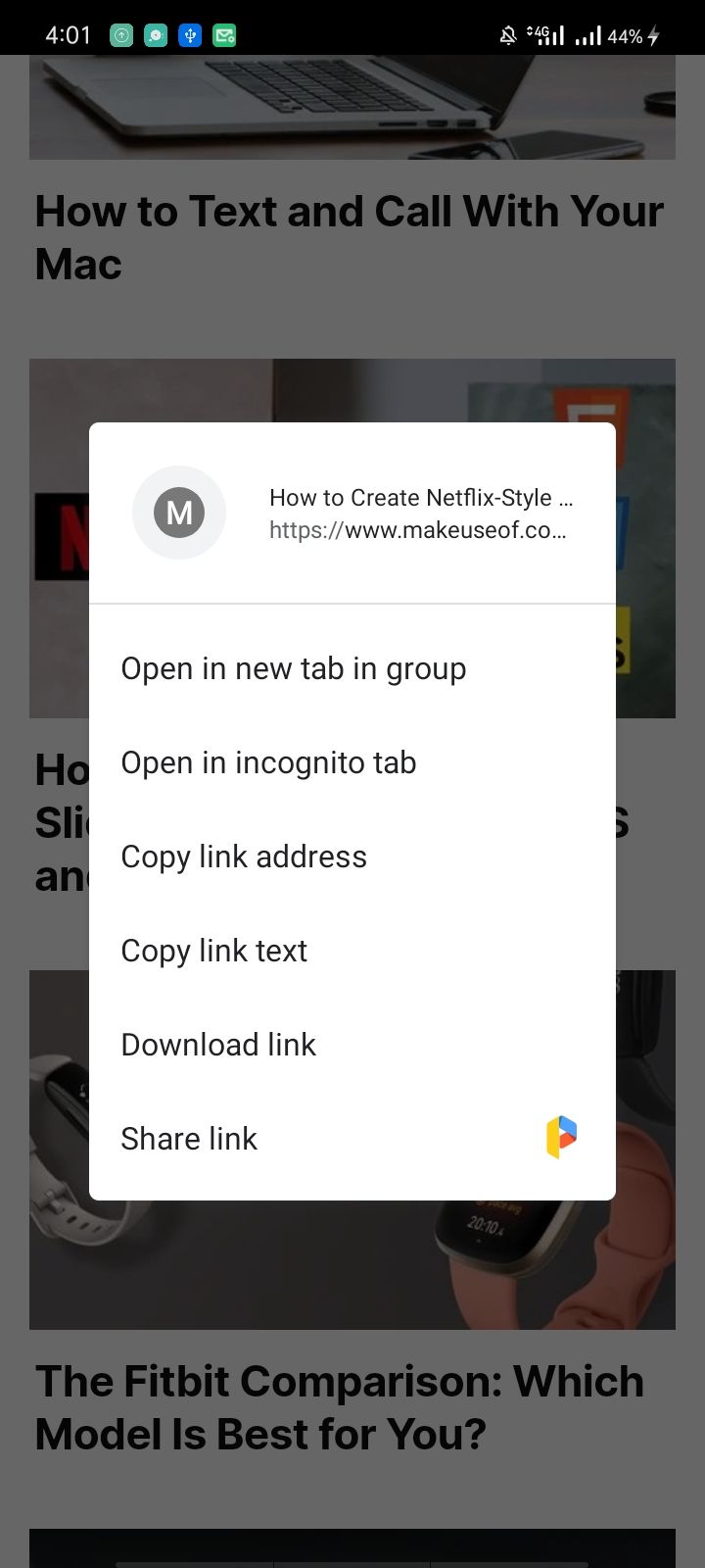 Opening A New Article By Adding it In Same Group Tab In Chrome Switcher Area