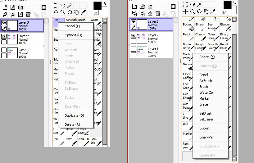 how to make a circle in paint tool sai