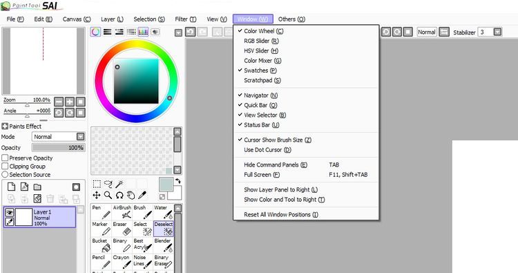 paint tool sai selection