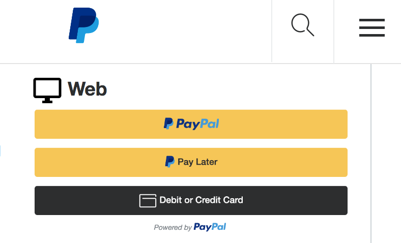 Pay With PayPal buttons - Come usare PayPal: una guida per principianti
