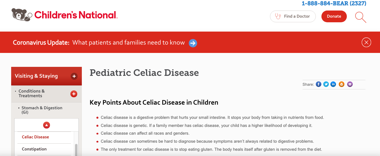 Pediatric celiac - I 4 migliori siti web per informarsi sulla celiachia