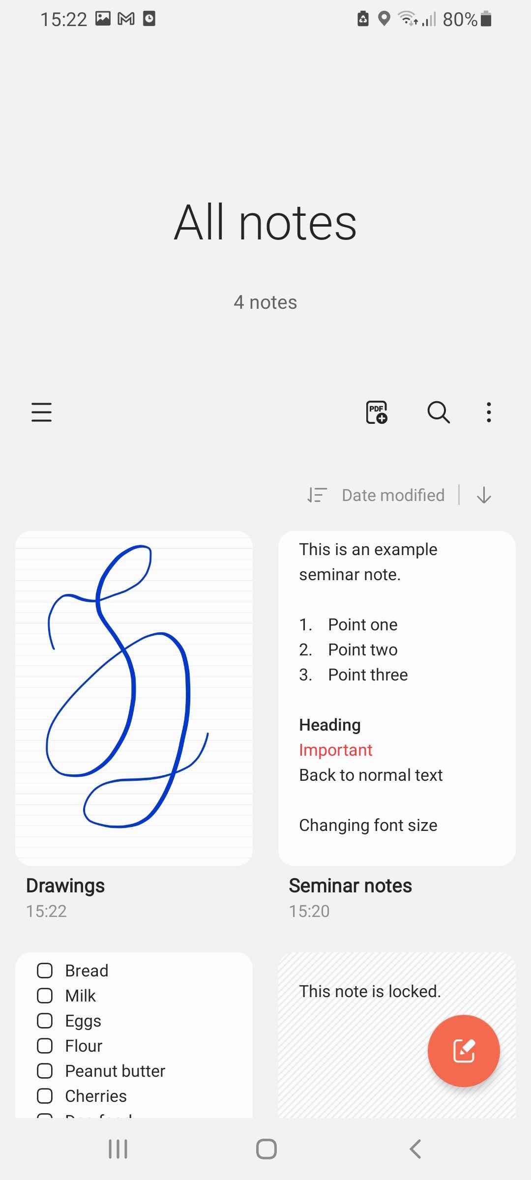 import PDF to Samsung Notes