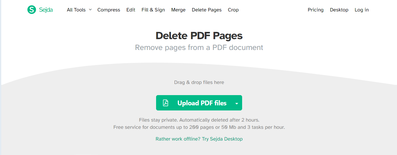 how to delete image in sejda pdf editor