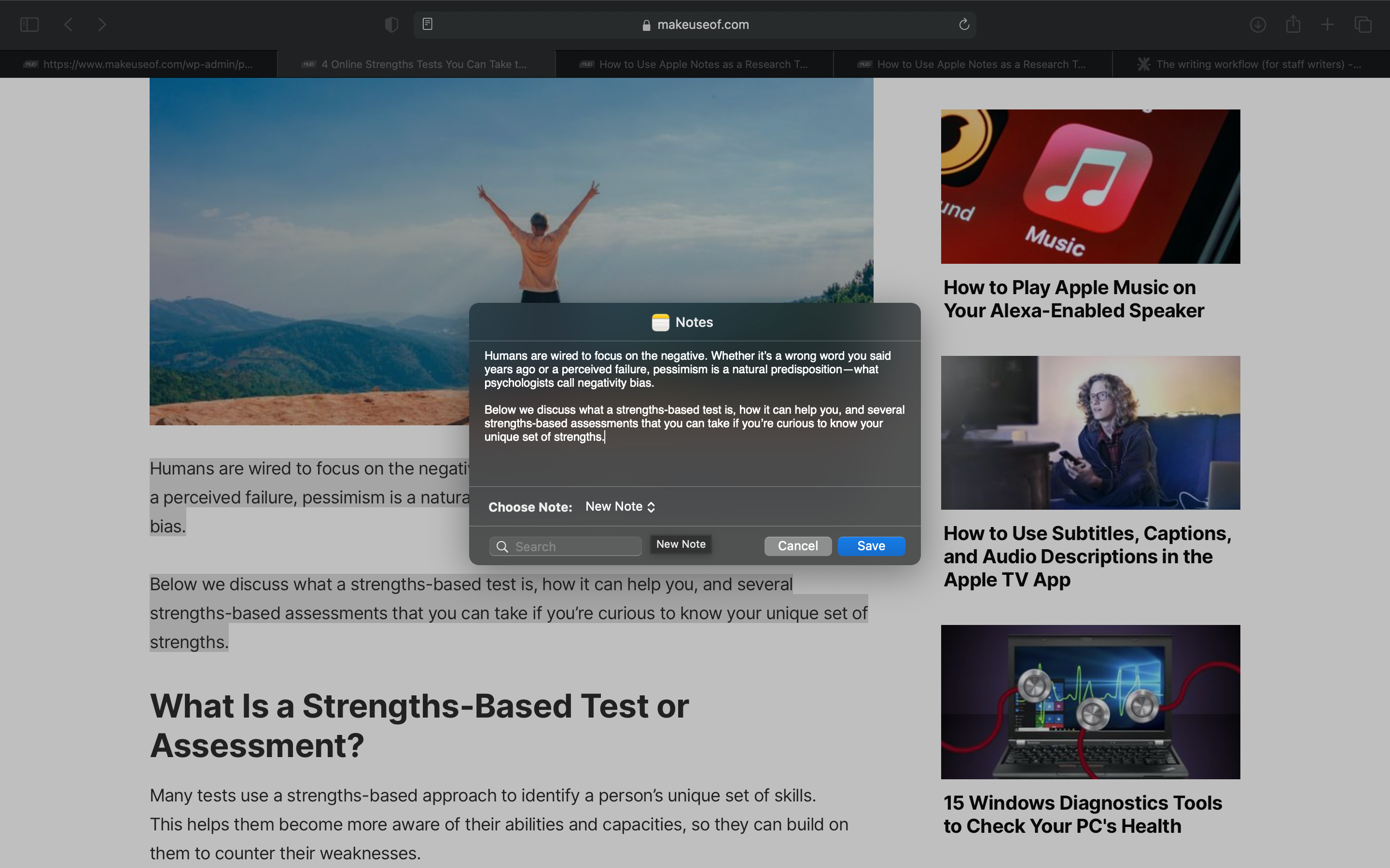 So verwenden Sie Apple Notes als Recherchetool - Share Texts on Safari to Notes 1