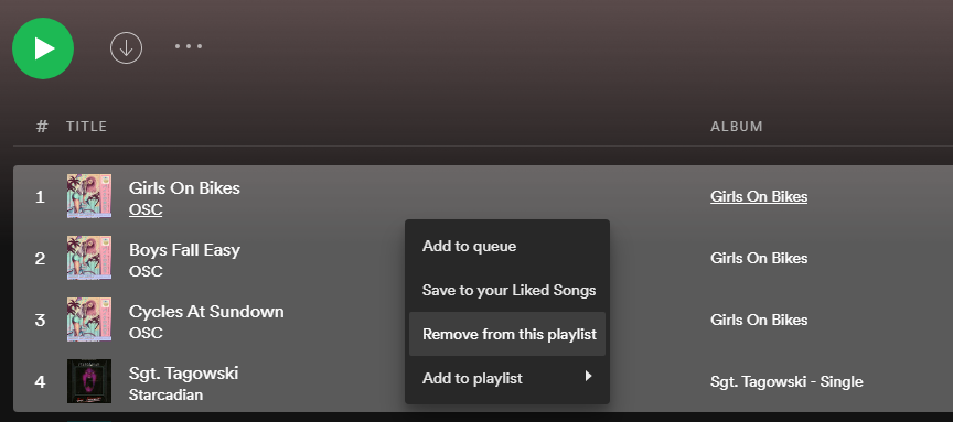 Spotify Select Multiple Tracks