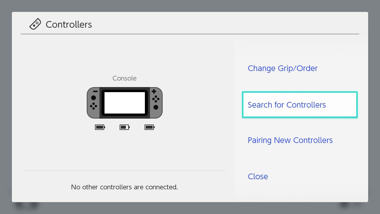 Switch - Search for Controllers