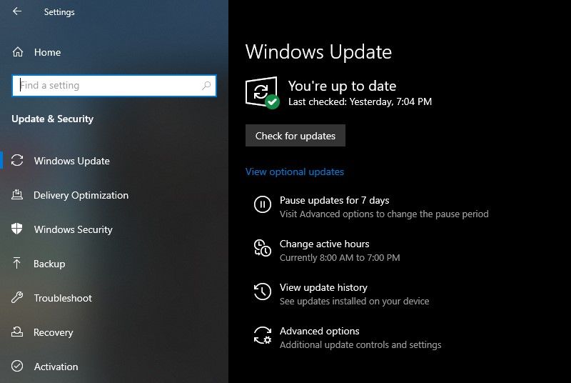 Update Settings in Windows 10 - 8 cose importanti da fare dopo l’installazione di Windows 10