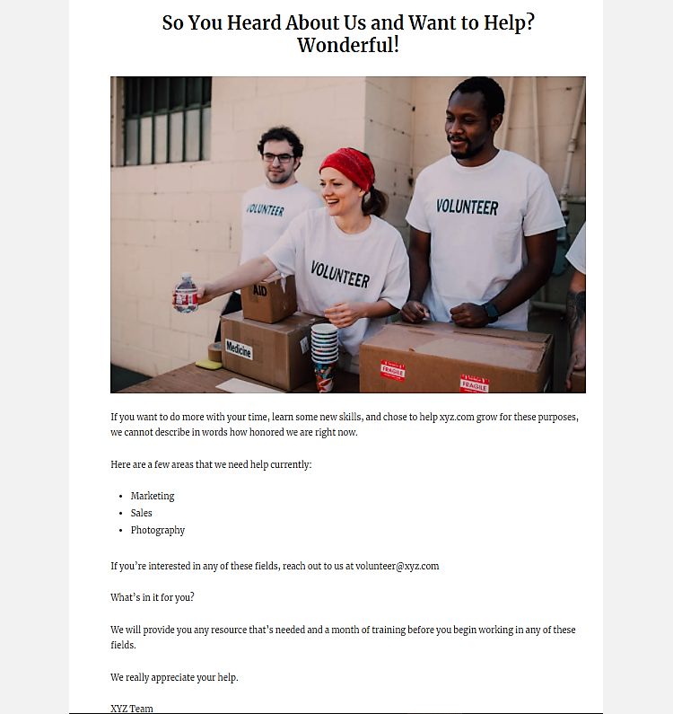 Volunteer page steps bg - Come creare una pagina di volontariato sul tuo sito Web WordPress e perché dovresti