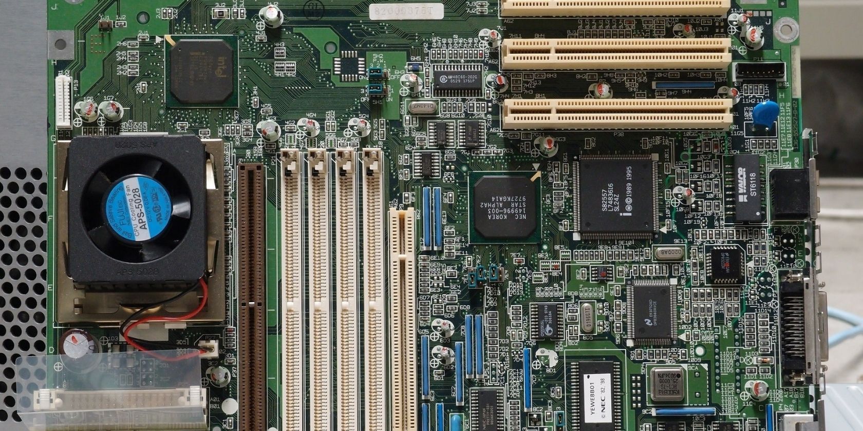 Image of the inside of a laptop.