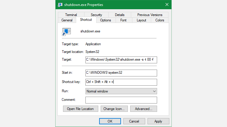 Windows Shutdown Creation Wide