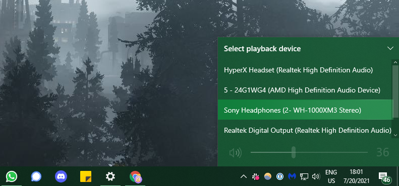 Windows Switch Volume Output