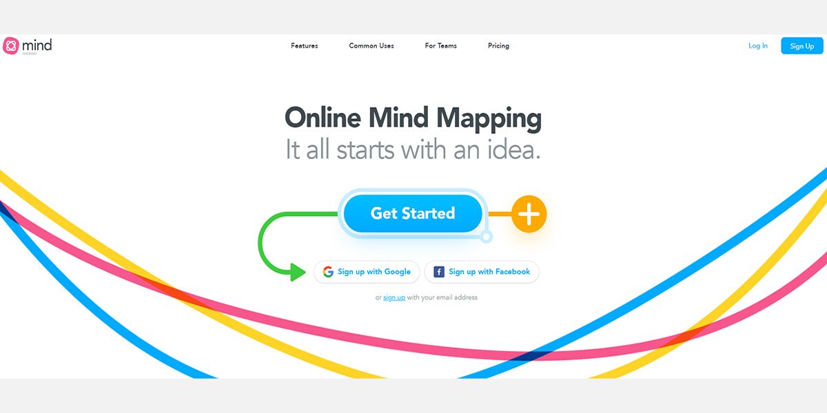 Web view of the MindMeister app