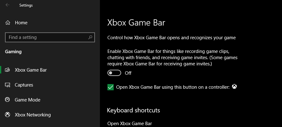 Xbox Game Bar Disable Windows 2021