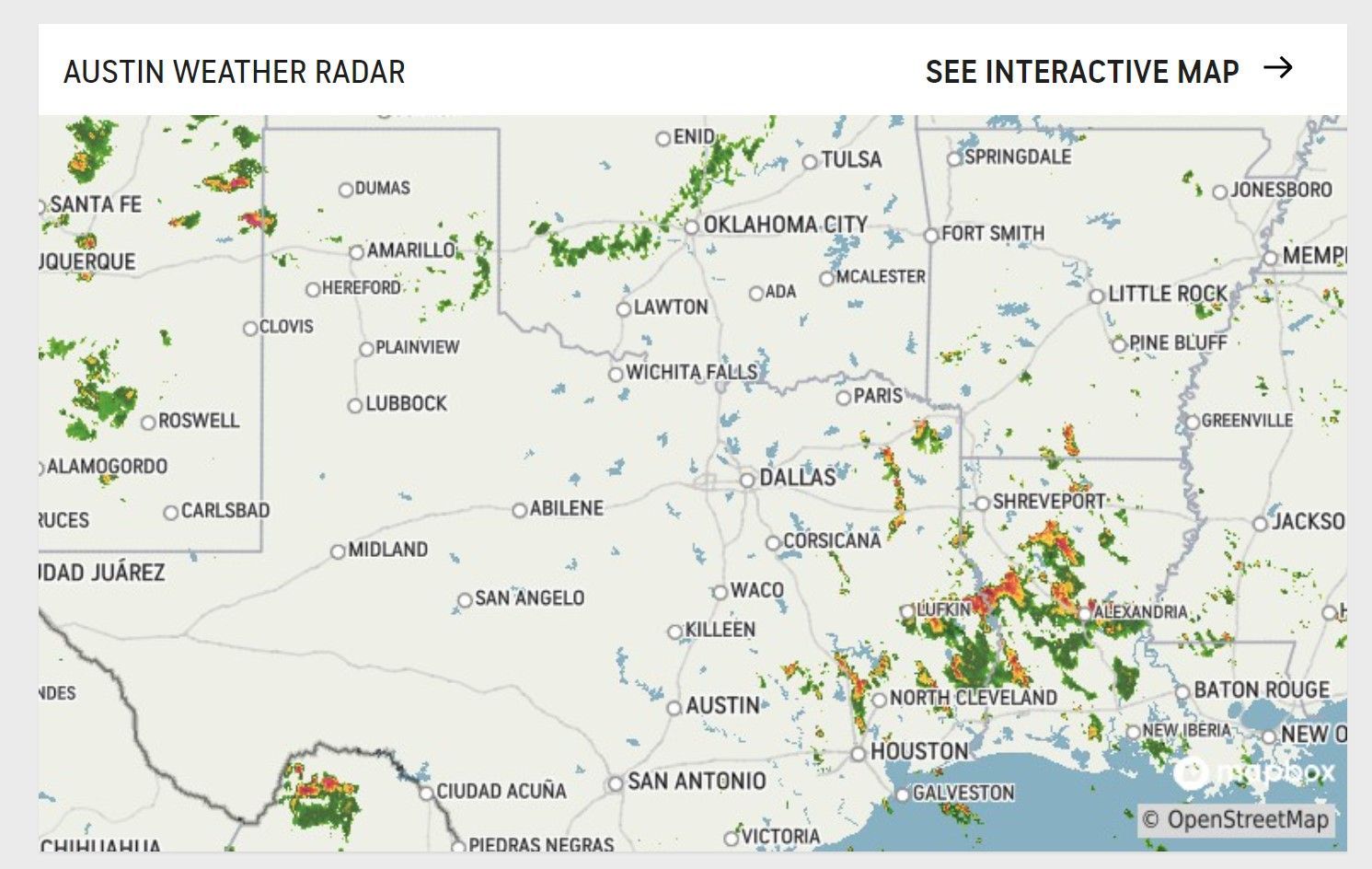 AccuWeather interactive map