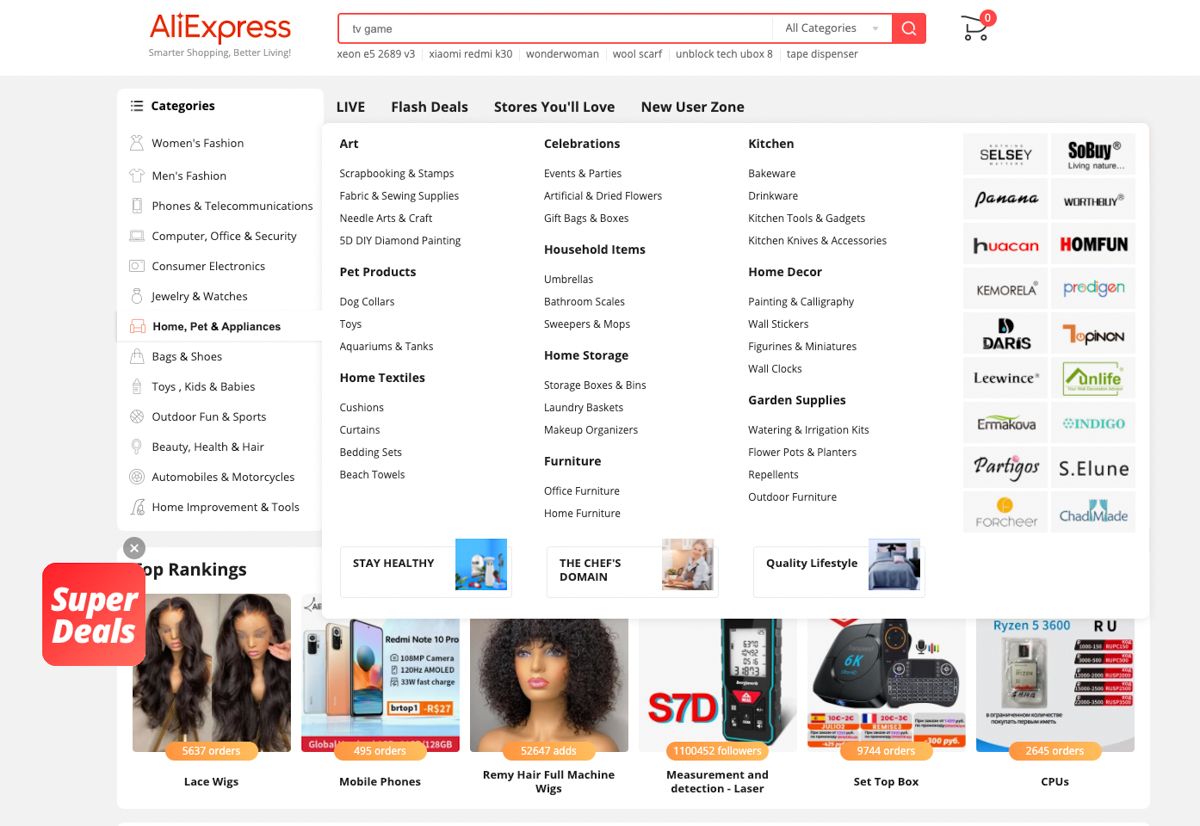 aliexpress screenshot homepage - AliExpress è legittimo e affidabile? È sicuro fare acquisti lì?