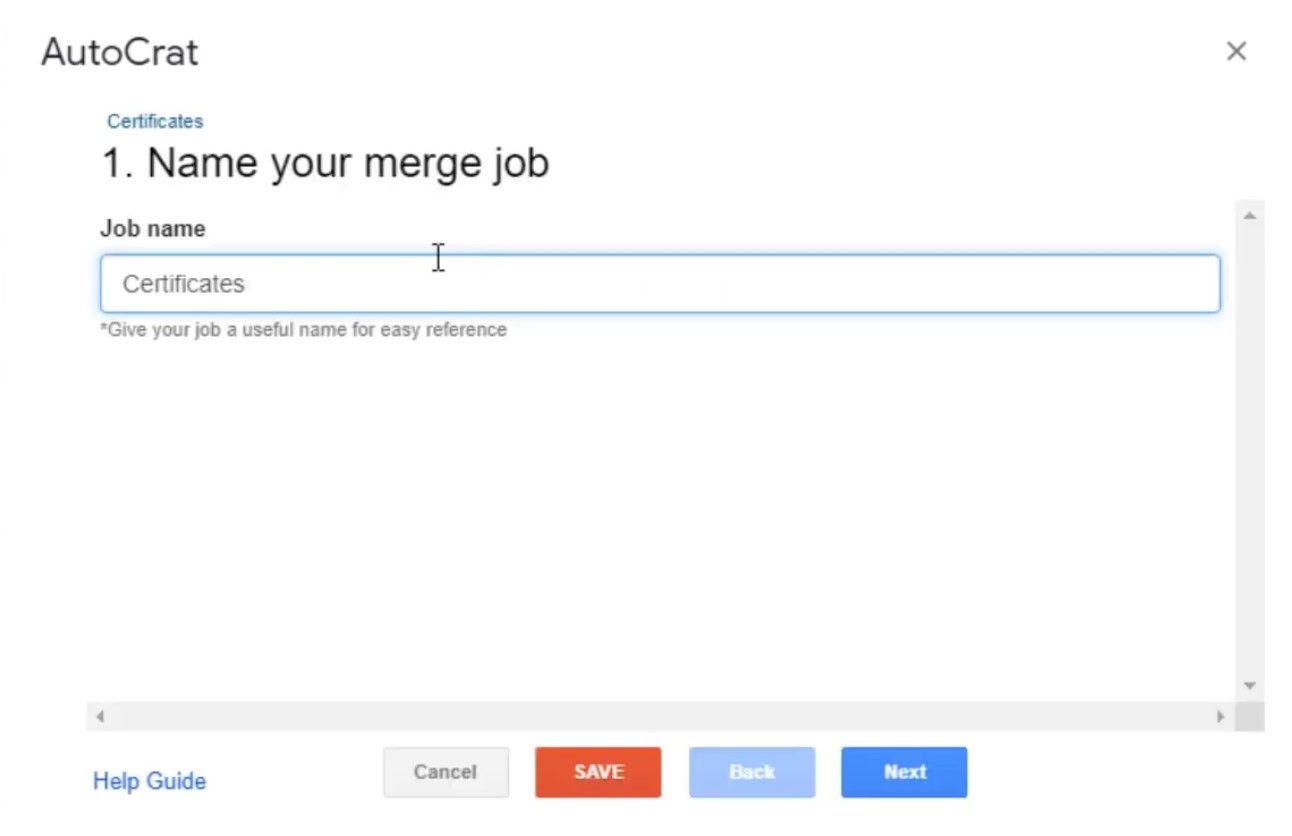 Autocrat in Google Sheet