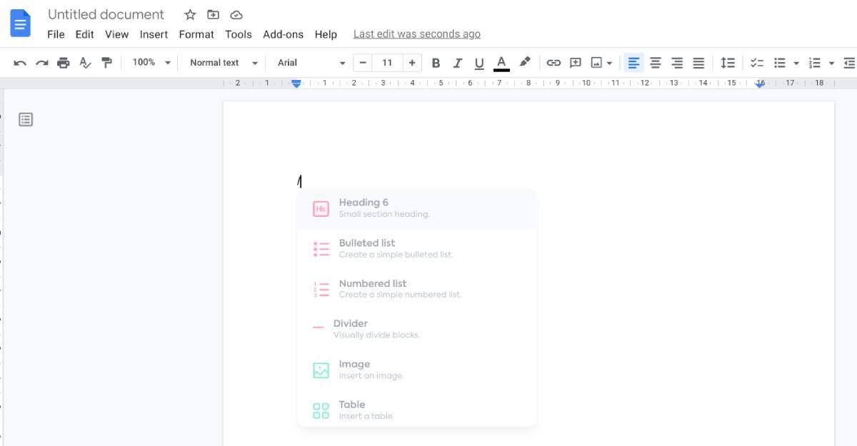 gSweets brings slash commands as shortcuts for Google Docs like Notion or Slack