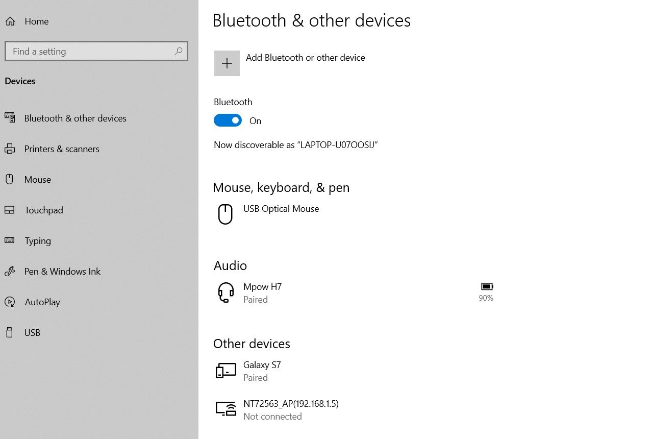 set up bluetooth device on Windows 10