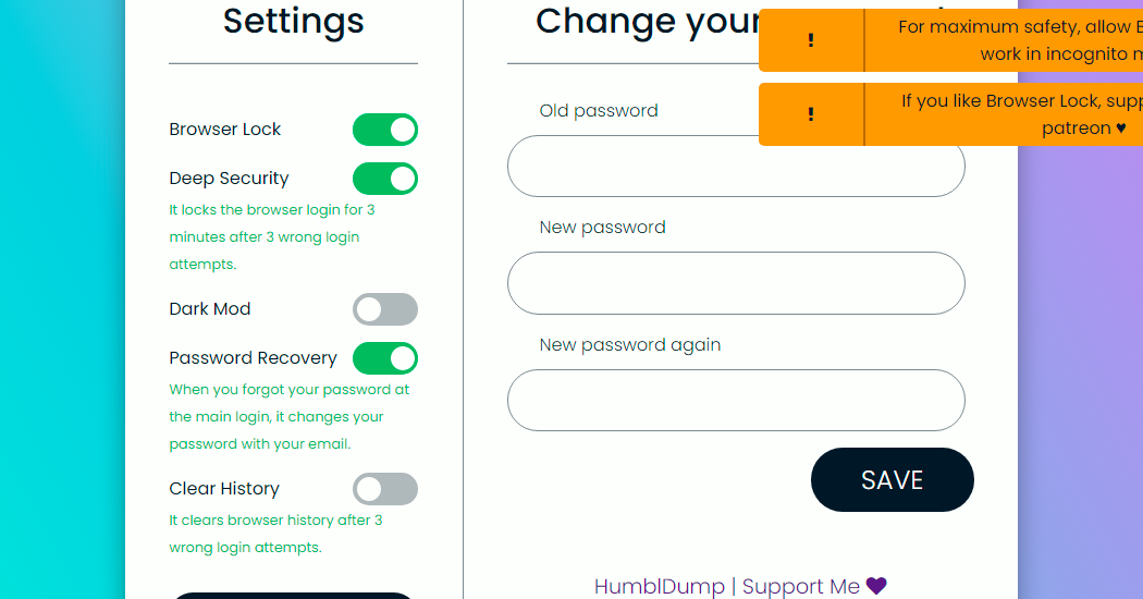 browser-lock-extensions-settings