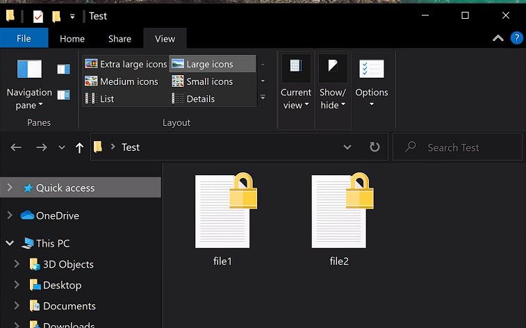 encrypted files on Win10