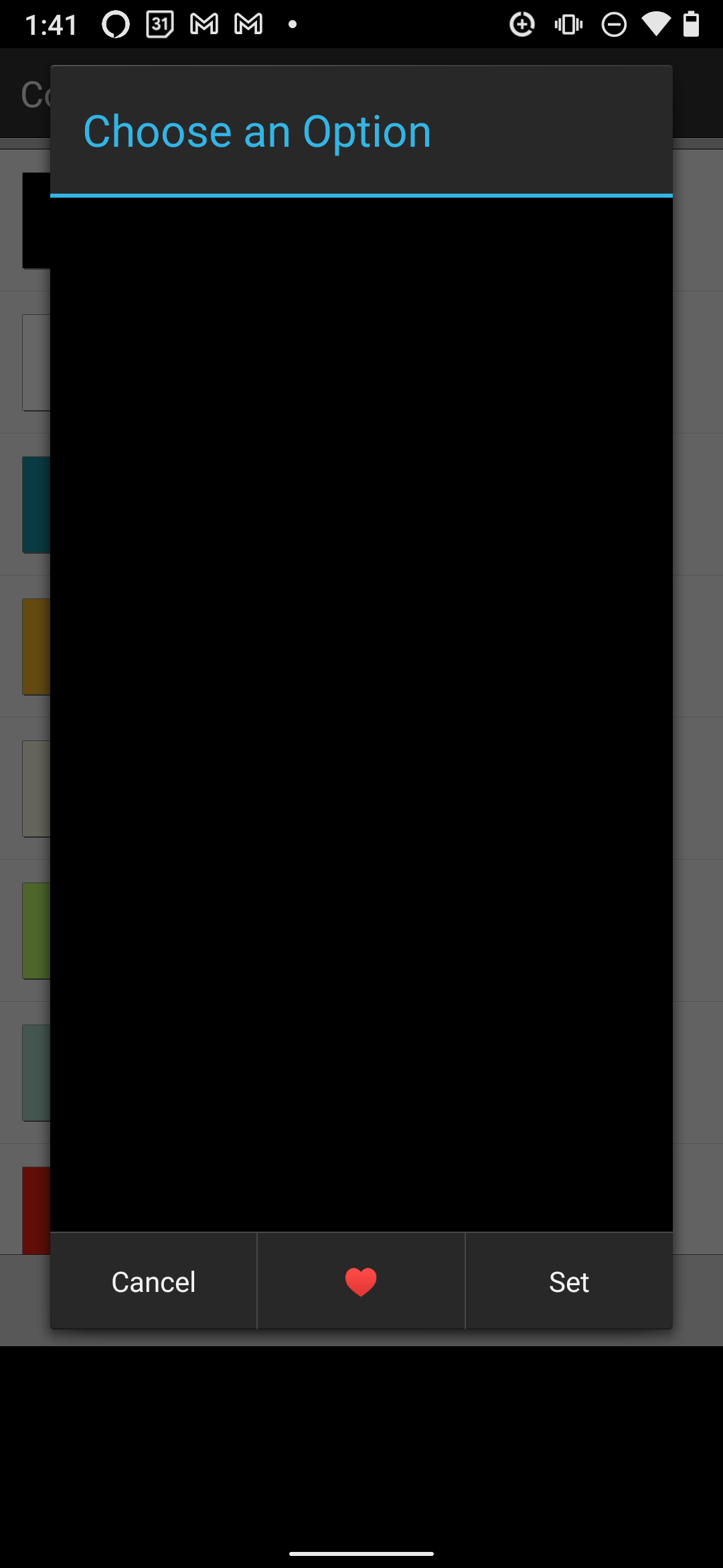 color wallpaper includes a pure black option
