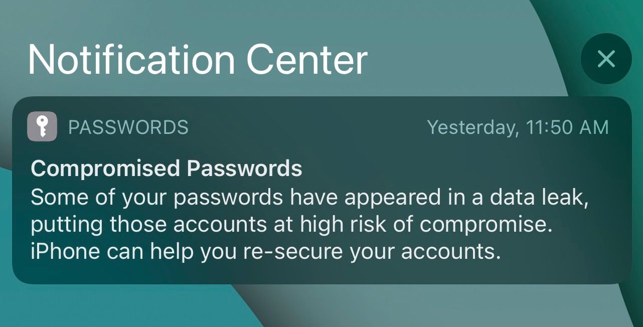 So können Sie kompromittierte Passwörter auf Ihrem iPhone anzeigen und verwalten - compromised password notification wide