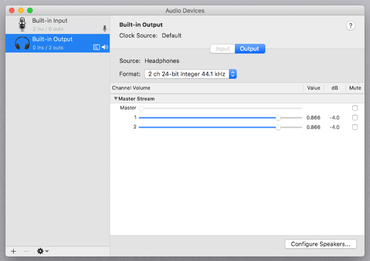 configure minute settings in audio midi utility - L’audio del Mac non funziona? 7 soluzioni facili per problemi audio su Mac