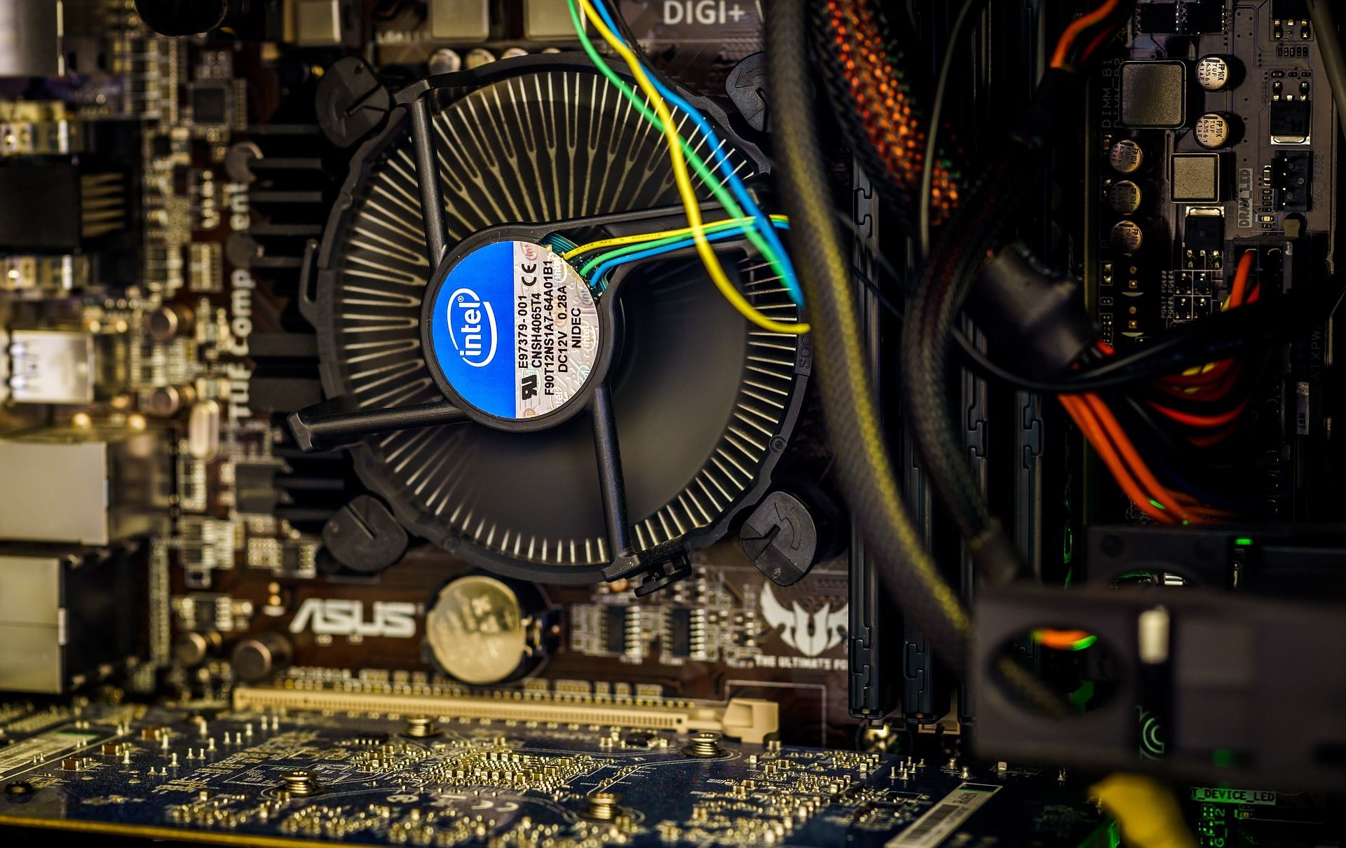 CPU in motherboard and fan