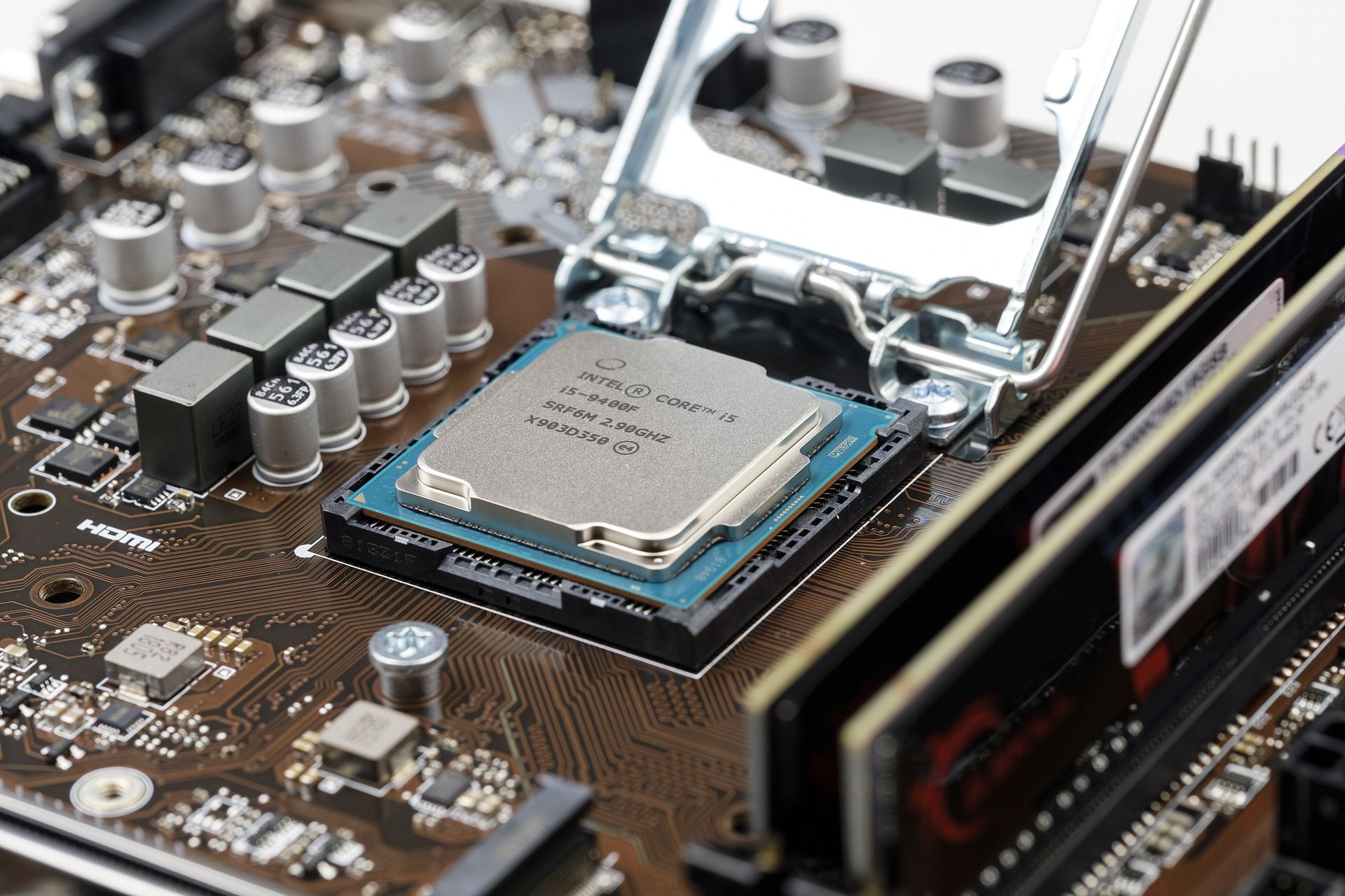 CPU inside motherboard