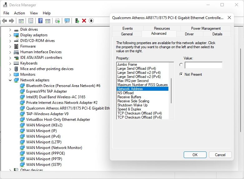 device manage change mac address network adapter - Come cercare l’indirizzo MAC sul tuo PC Windows