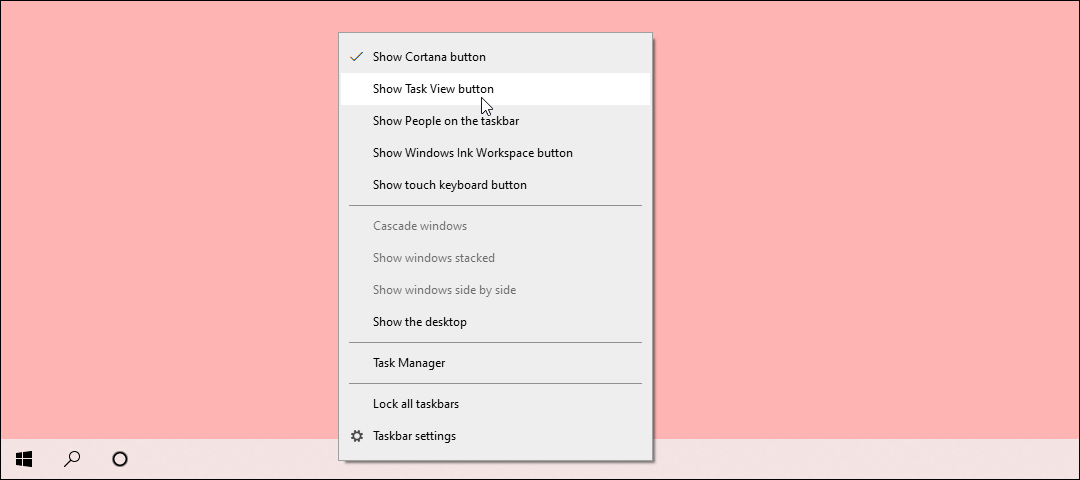 turn off task view windows 10