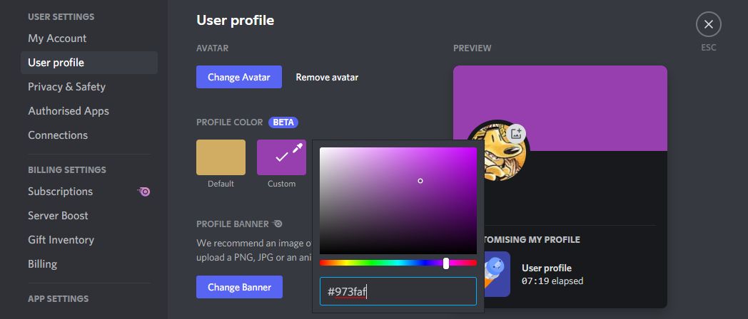 discord profile color