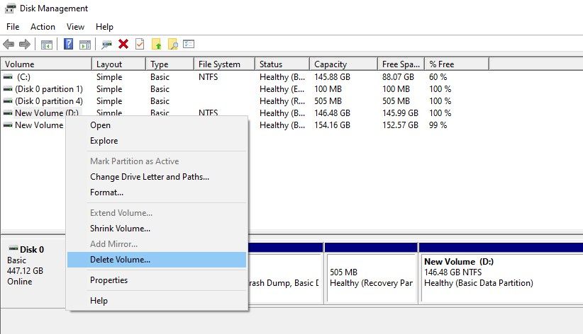 disk management utility - Come risolvere il problema “Impossibile installare Windows su questo disco”