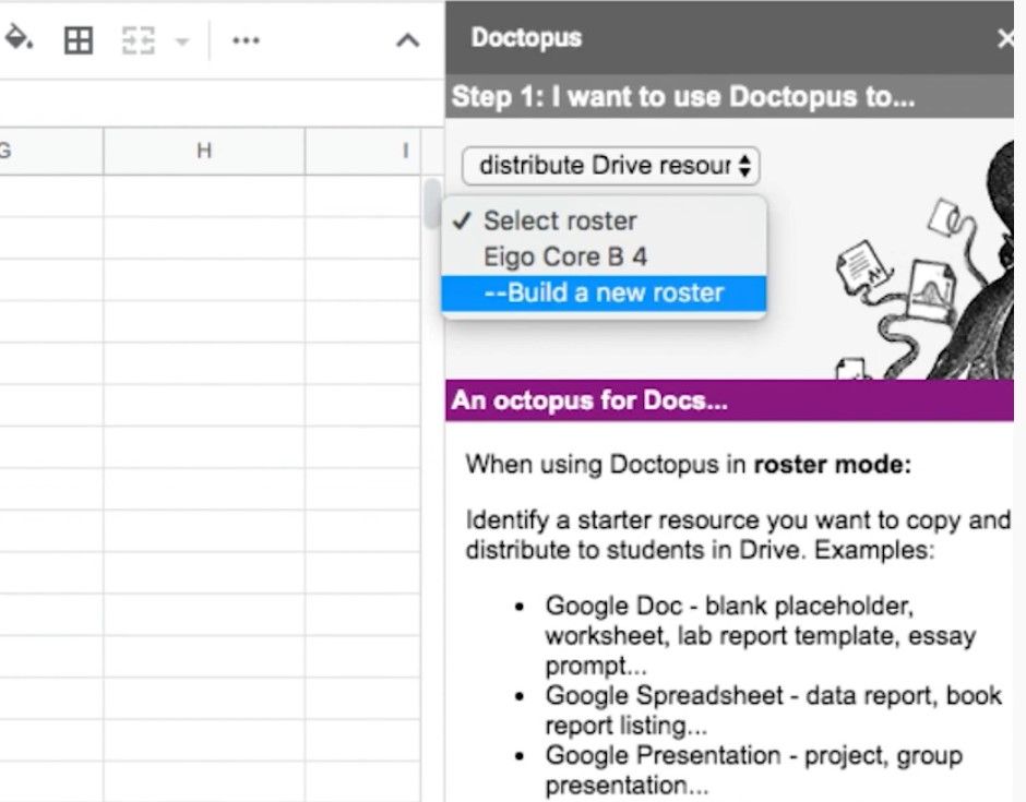 Doctopus in Google Sheet