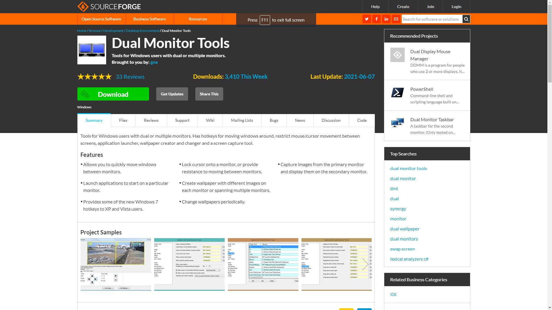 So maximieren Sie ein Fenster über mehrere Monitore - dual monitor tools website