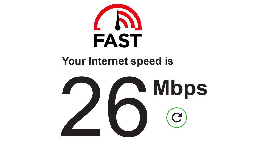 Fast internet speed test.