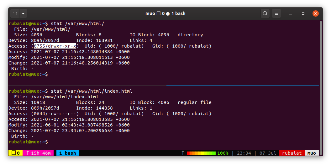 file permissions to solve you don't have access error