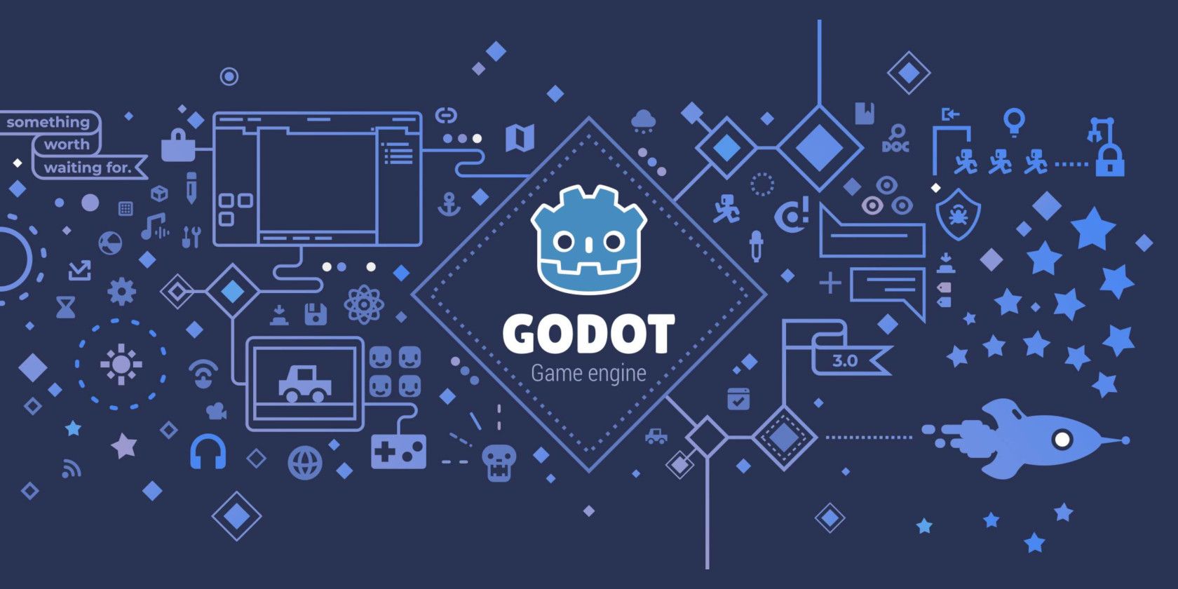 Godot Cover Image with Icons